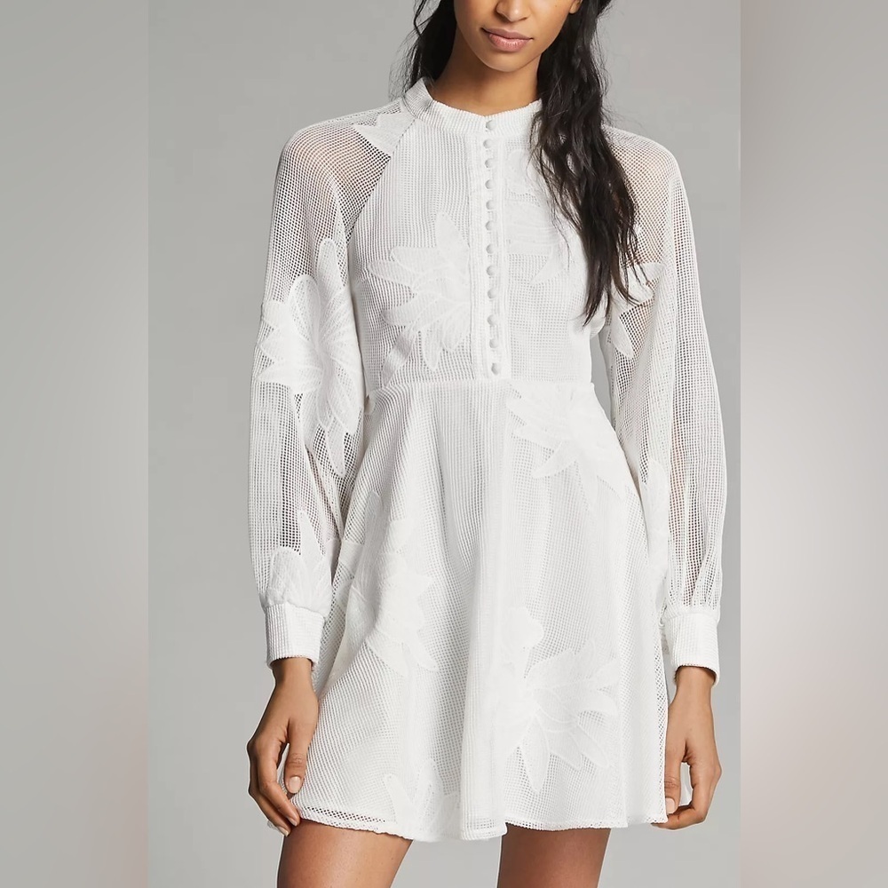 NWT Anthropologie x Mare Mare Sabine Embroidered Mini Dress Size S